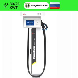 Pandora Tetra 80/22 (разъемы CCS2 Combo2 + GB/T или CCS2 Combo2 + CHAdeMO) + АС (переменный ток)-розетка разъем Type2 22кВт